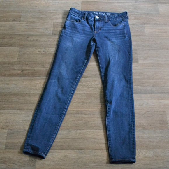 American Eagle Medium Wash Skinny Jegging Jean Size 8 Long - Picture 2 of 5